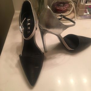 L.A.M.B.
Black And Silver Leather Pumps